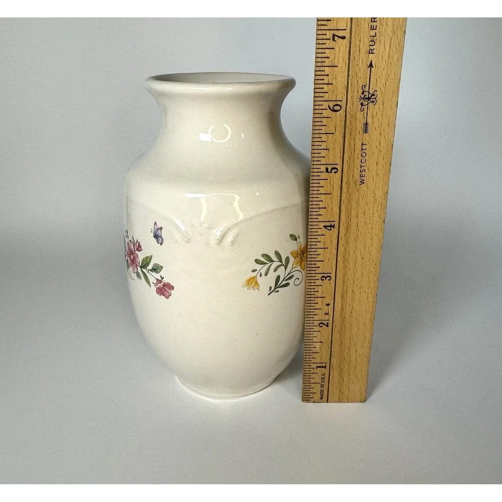 Pfaltzgraff Meadow Lane Floral Vase Vintage 90s Grandmacore‎ Kitschy Stoneware